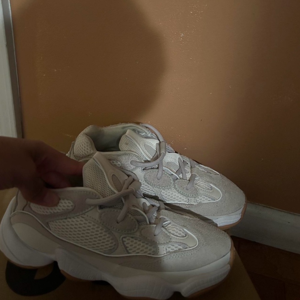 Yeezy Cream and White Sneakers